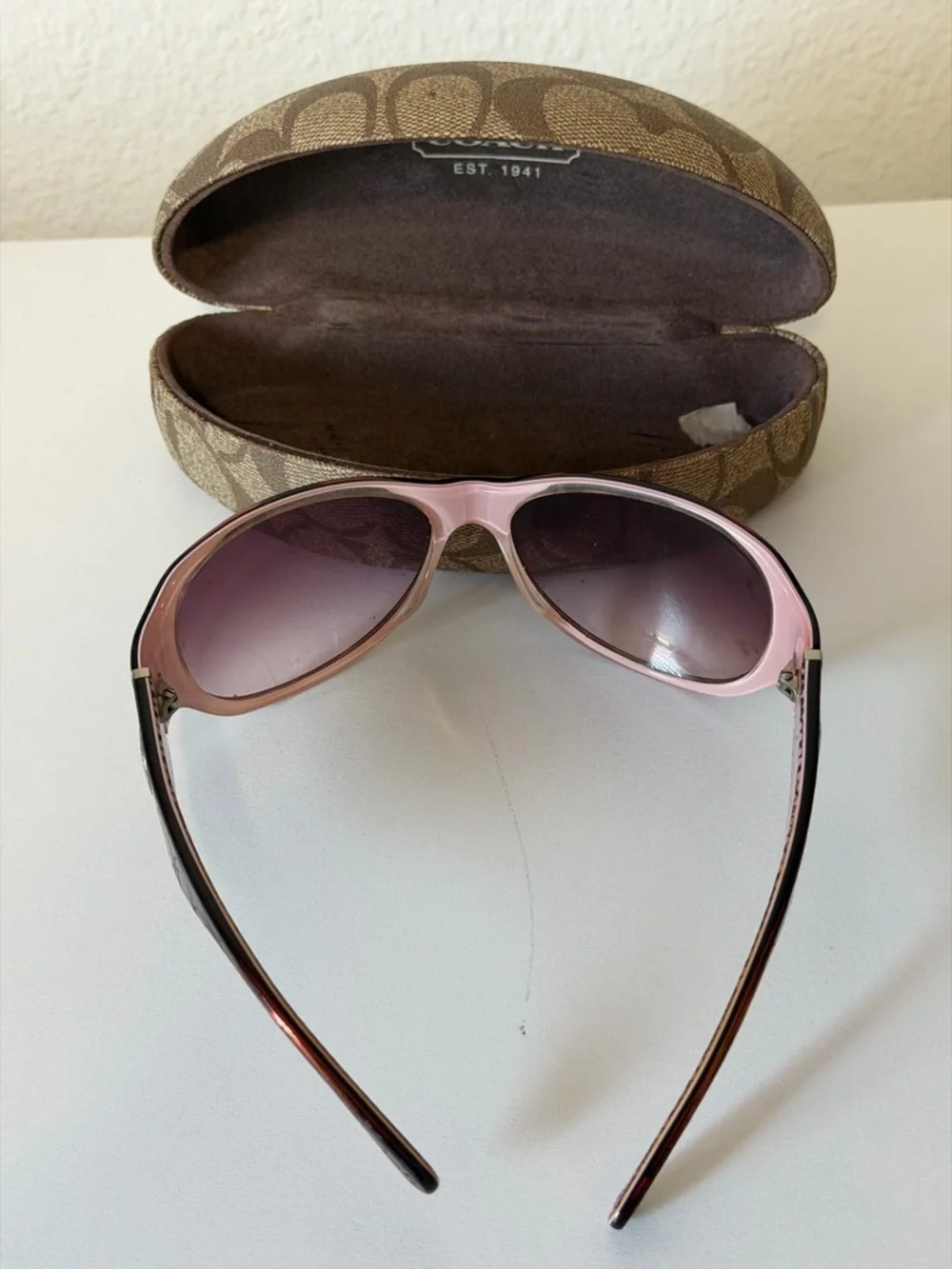Coach Tracy S463 Women's Sunglasses in Burgundy Frame with original case